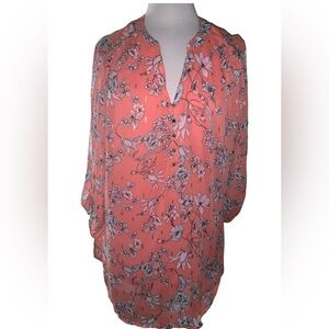 Floral Coral Blouse